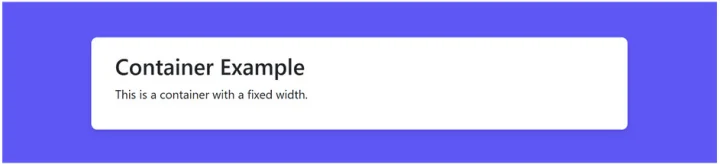 fixed width container example