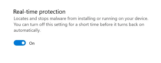 real time virus protection