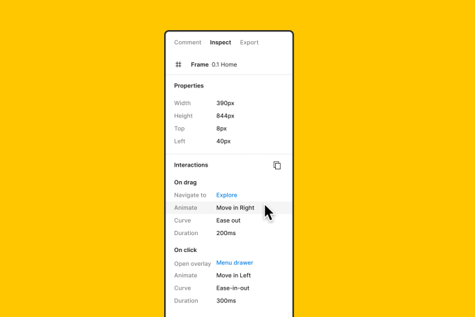figma inspect panel